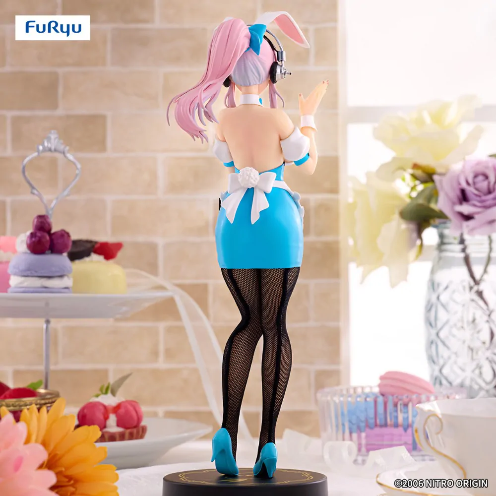 Super Sonico BiCute Bunnies PVC Soška Servírka Světle Modrá Barva Verze 28 cm fotografii produktu