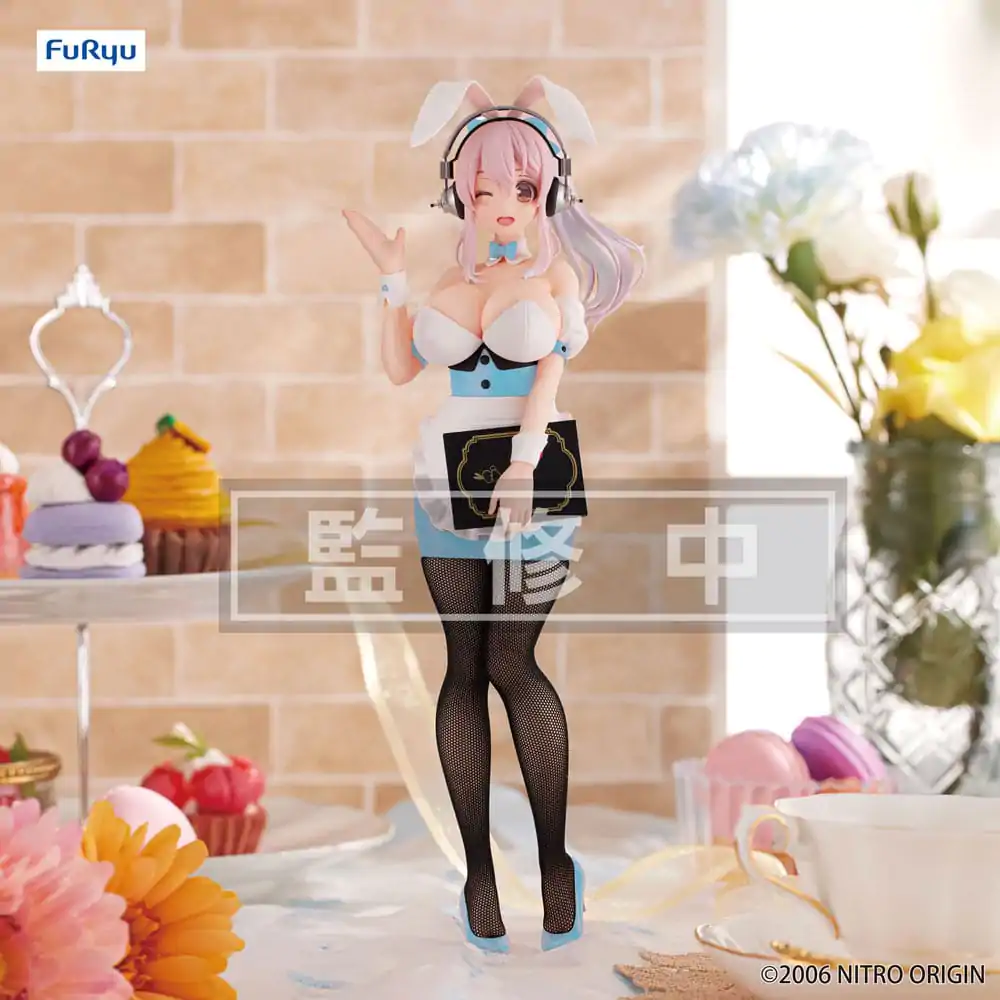 Super Sonico BiCute Bunnies PVC Soška Servírka Světle Modrá Barva Verze 28 cm fotografii produktu