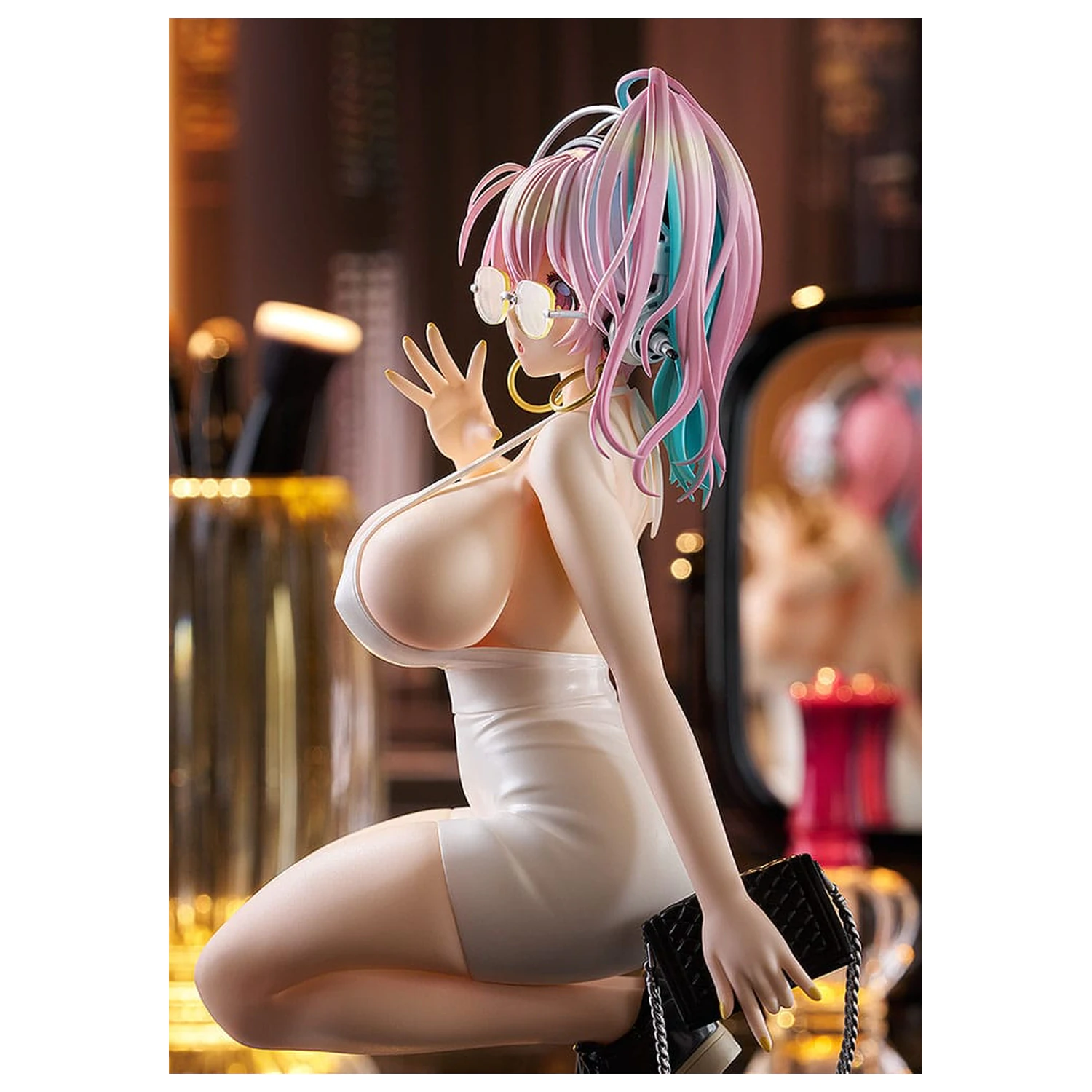 Super Sonico Pop Up Parade PVC socha Super Sonico: 15th Mini Dress Ver. L velikost 20 cm fotografii produktu