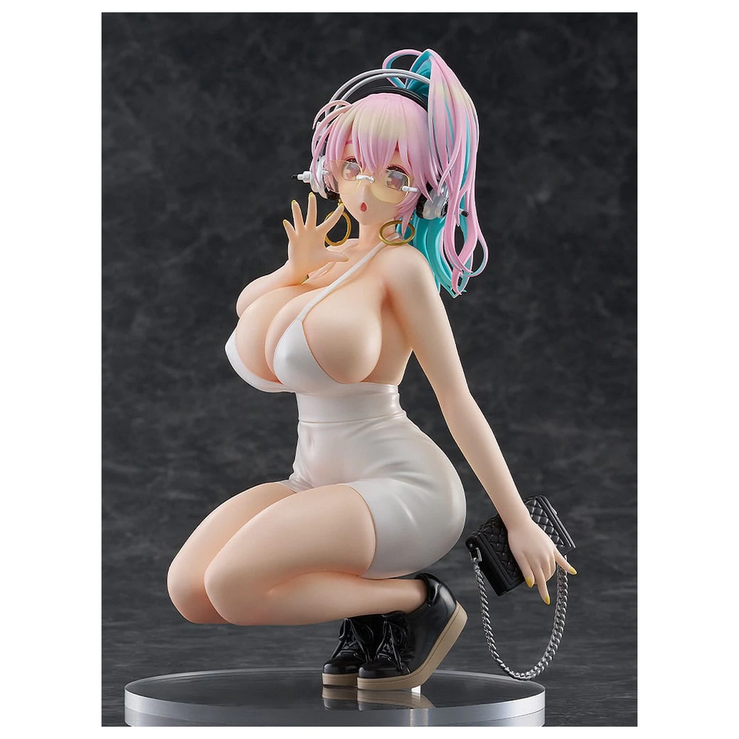 Super Sonico Pop Up Parade PVC socha Super Sonico: 15th Mini Dress Ver. L velikost 20 cm fotografii produktu