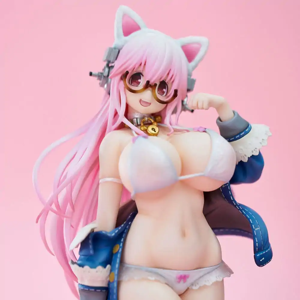 Super Sonico PVC Socha Super Sonico Bílá kočka Verze 27 cm fotografii produktu