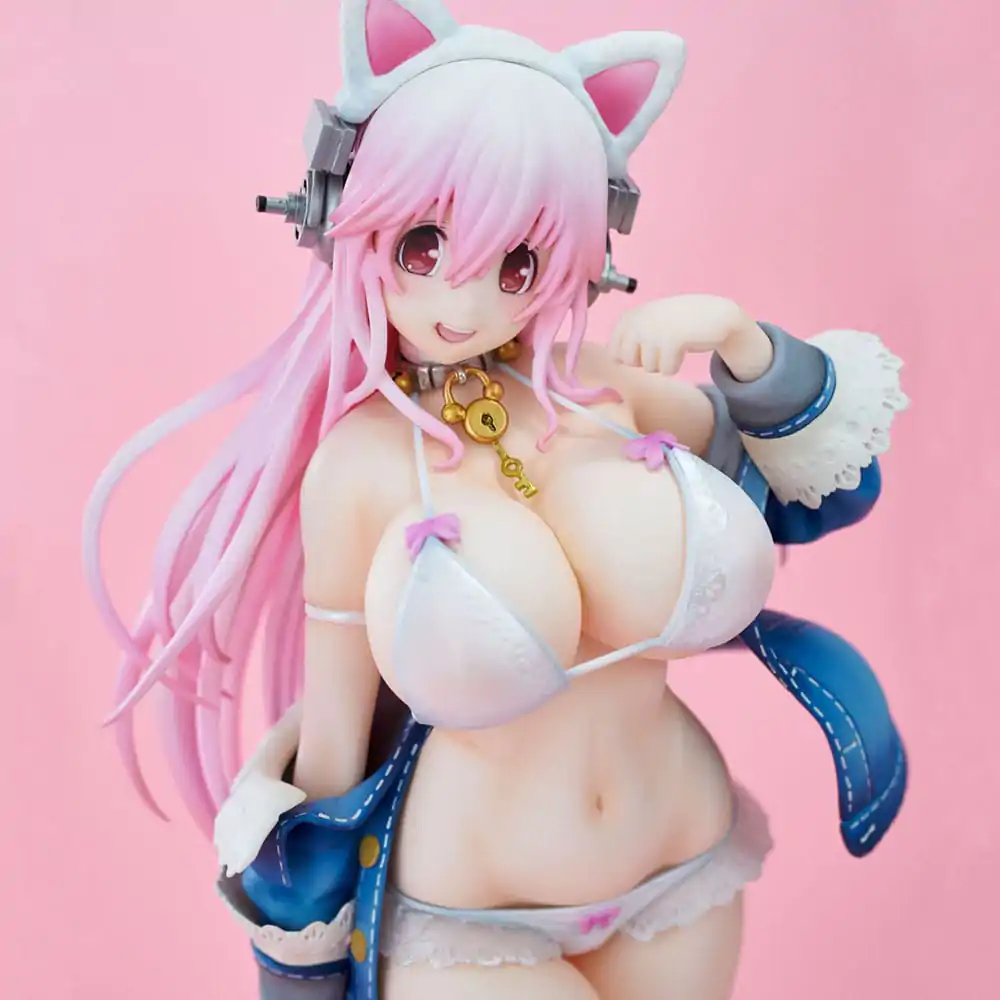 Super Sonico PVC Socha Super Sonico Bílá kočka Verze 27 cm fotografii produktu
