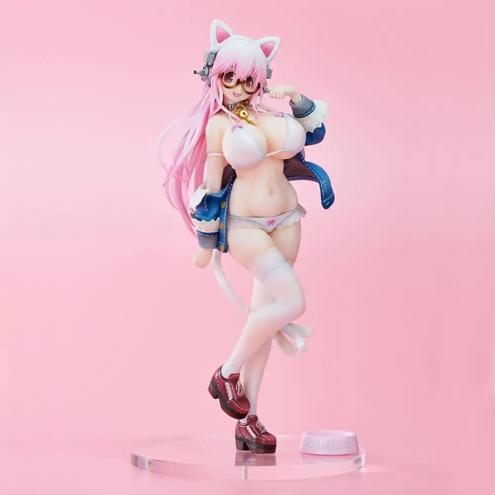 Super Sonico PVC Socha Super Sonico Bílá kočka Verze 27 cm fotografii produktu