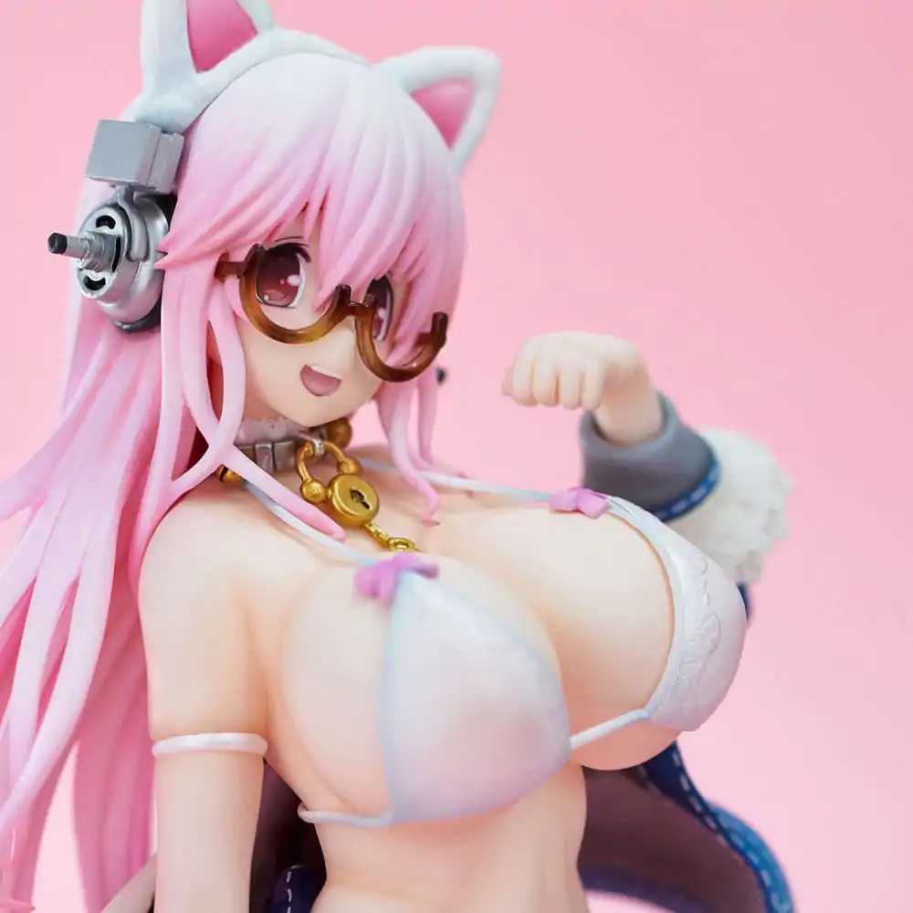 Super Sonico PVC Socha Super Sonico Bílá kočka Verze 27 cm fotografii produktu