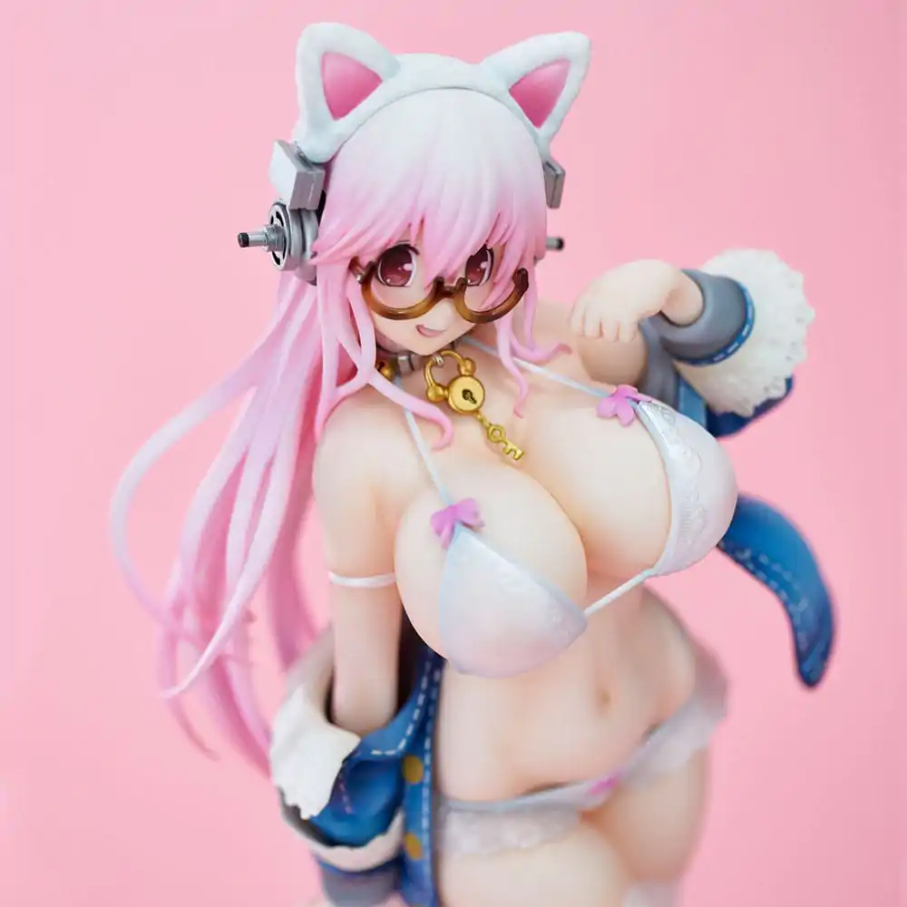 Super Sonico PVC Socha Super Sonico Bílá kočka Verze 27 cm fotografii produktu