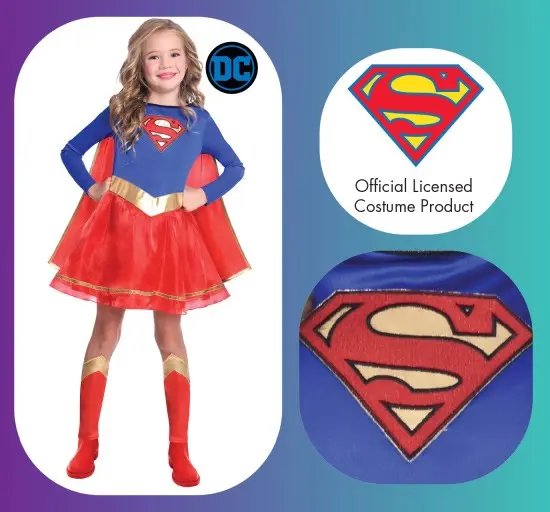 Supergirl Kostým Věk 6-8 fotografii produktu