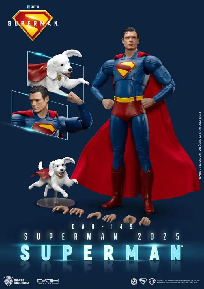 Superman (2025) akční figurka Superman & Krypto 21 cm fotografii produktu