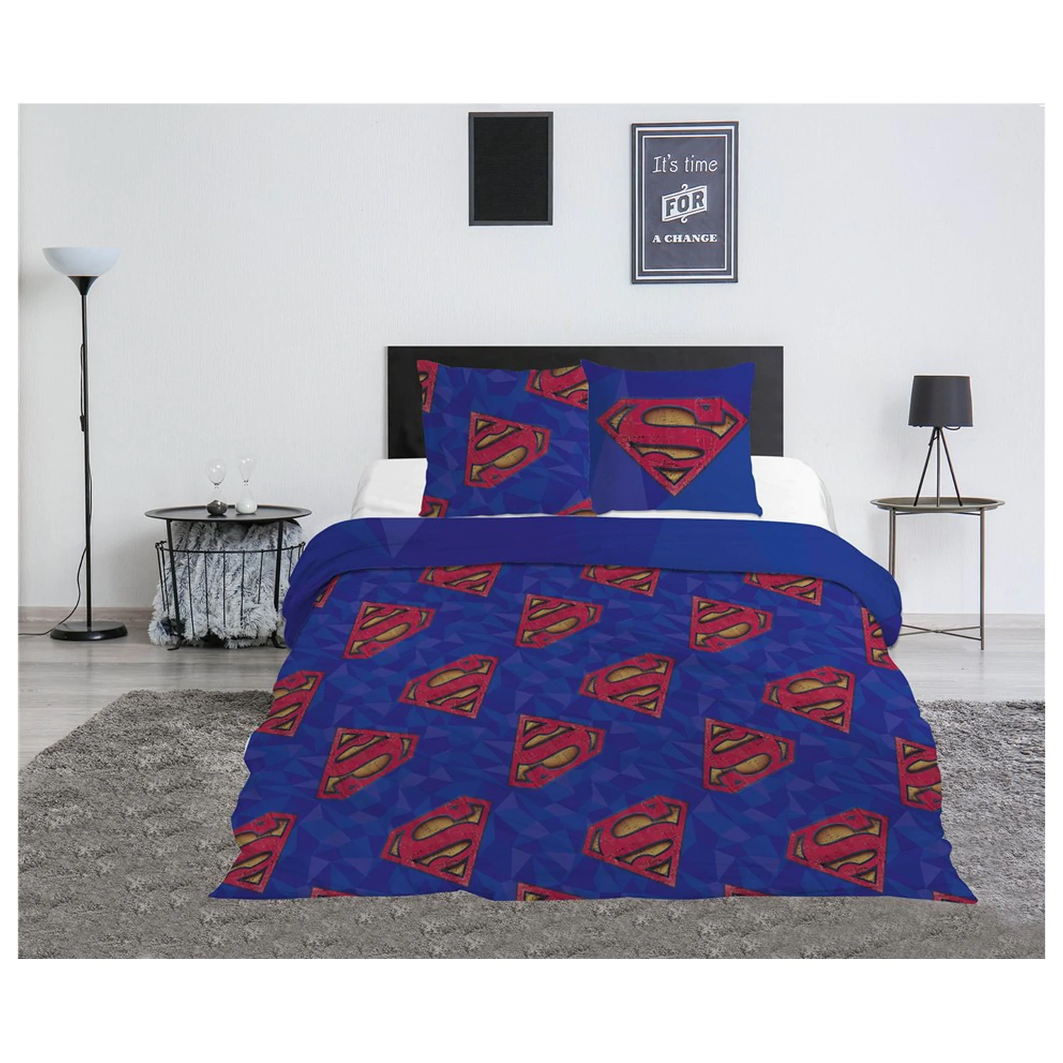Superman Modré povlečení na dvojitou peřinu fotografii produktu