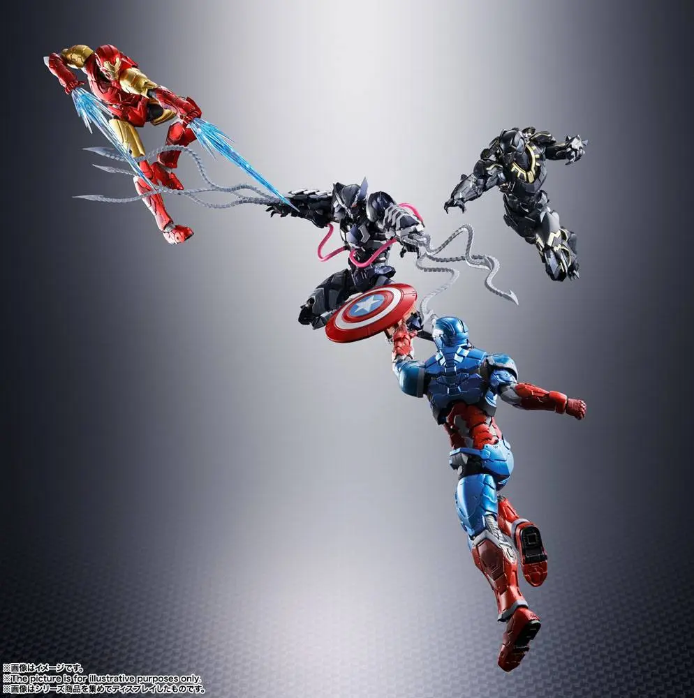 Tech-On Avengers S.H. Figuarts Akční figurka Venom Symbiote Wolverine 16 cm fotografii produktu