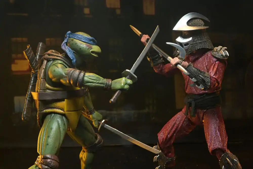 Teenage Mutant Ninja Turtles (1990 Movie) akční figurka Roof Top Battle Shredder vs Leo 18 cm fotografii produktu