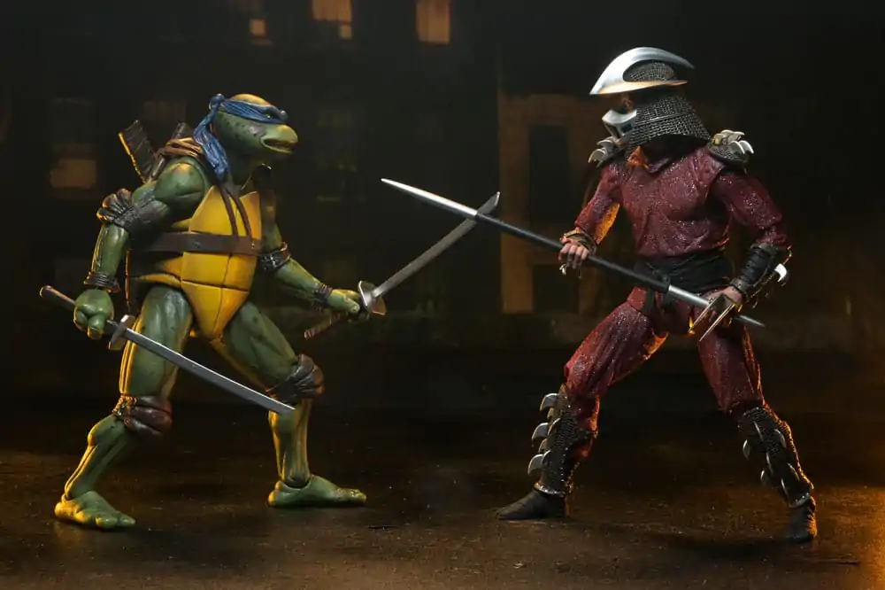 Teenage Mutant Ninja Turtles (1990 Movie) akční figurka Roof Top Battle Shredder vs Leo 18 cm fotografii produktu