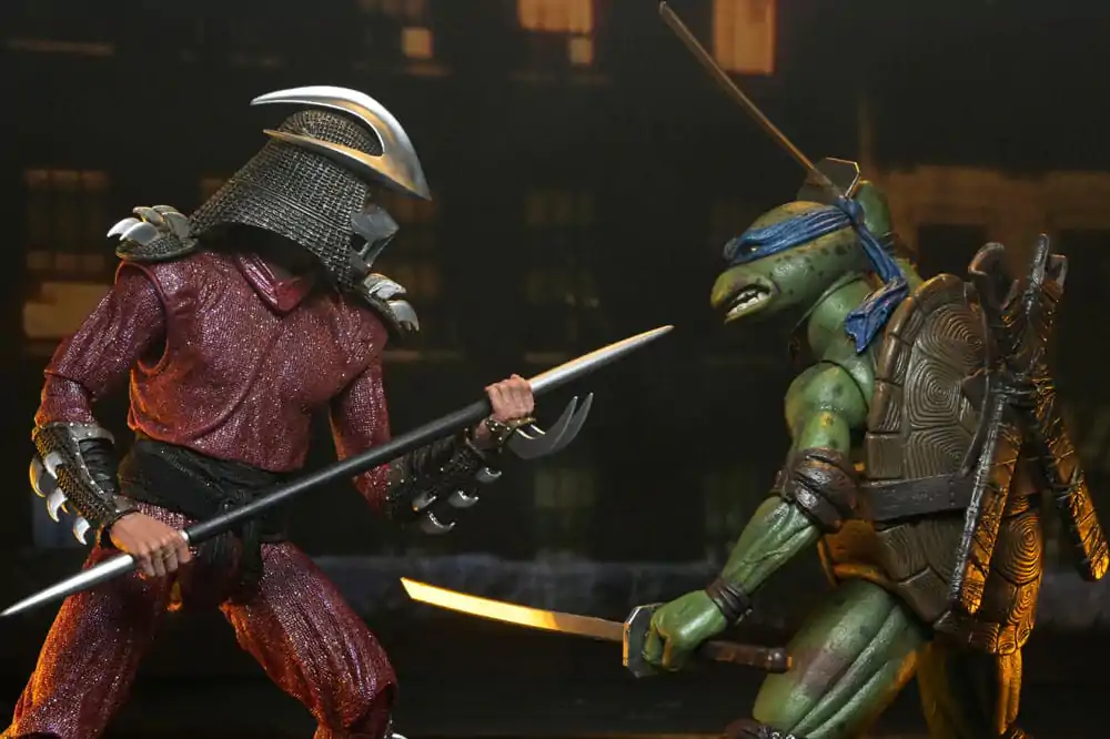 Teenage Mutant Ninja Turtles (1990 Movie) akční figurka Roof Top Battle Shredder vs Leo 18 cm fotografii produktu