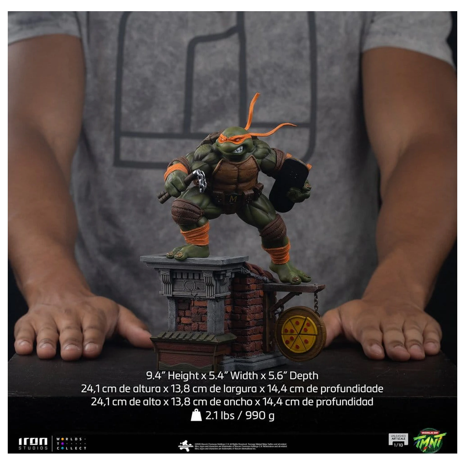 Teenage Mutant Ninja Turtles Art Scale socha 1/10 Michelangelo Unleashed 24 cm fotografii produktu
