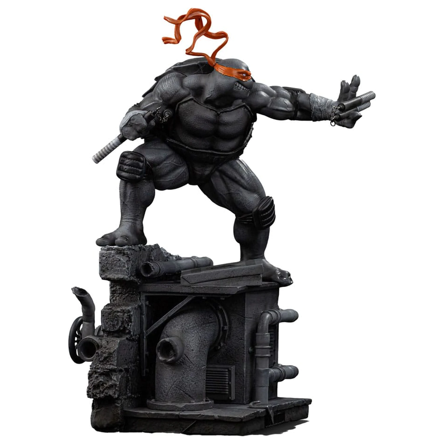 Teenage Mutant Ninja Turtles Socha Art Scale 1/10 Michelangelo Black and White Variant 26 cm fotografii produktu