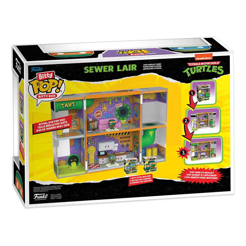 Teenage Mutant Ninja Turtles Bitty Funko POP! Bitty Box Display se 2 vinylovými figurkami Sewer Lair fotografii produktu