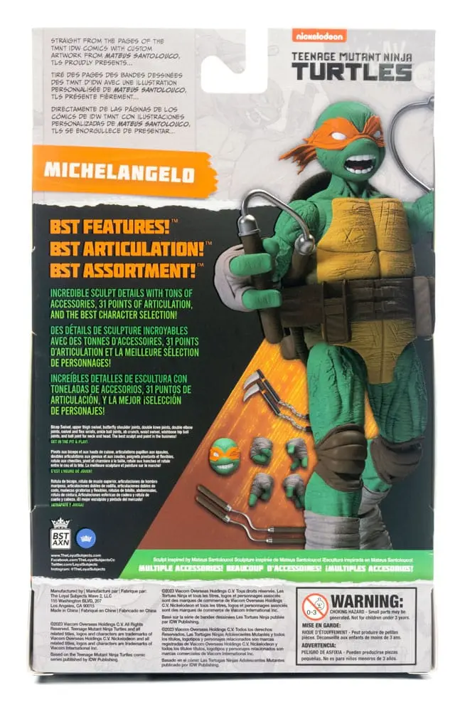 Teenage Mutant Ninja Turtles BST AXN akční figurka Michelangelo (IDW Comics) 13 cm fotografii produktu