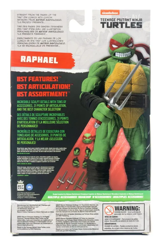 Teenage Mutant Ninja Turtles BST AXN Akční figurka Raphael (IDW Comics) 13 cm fotografii produktu