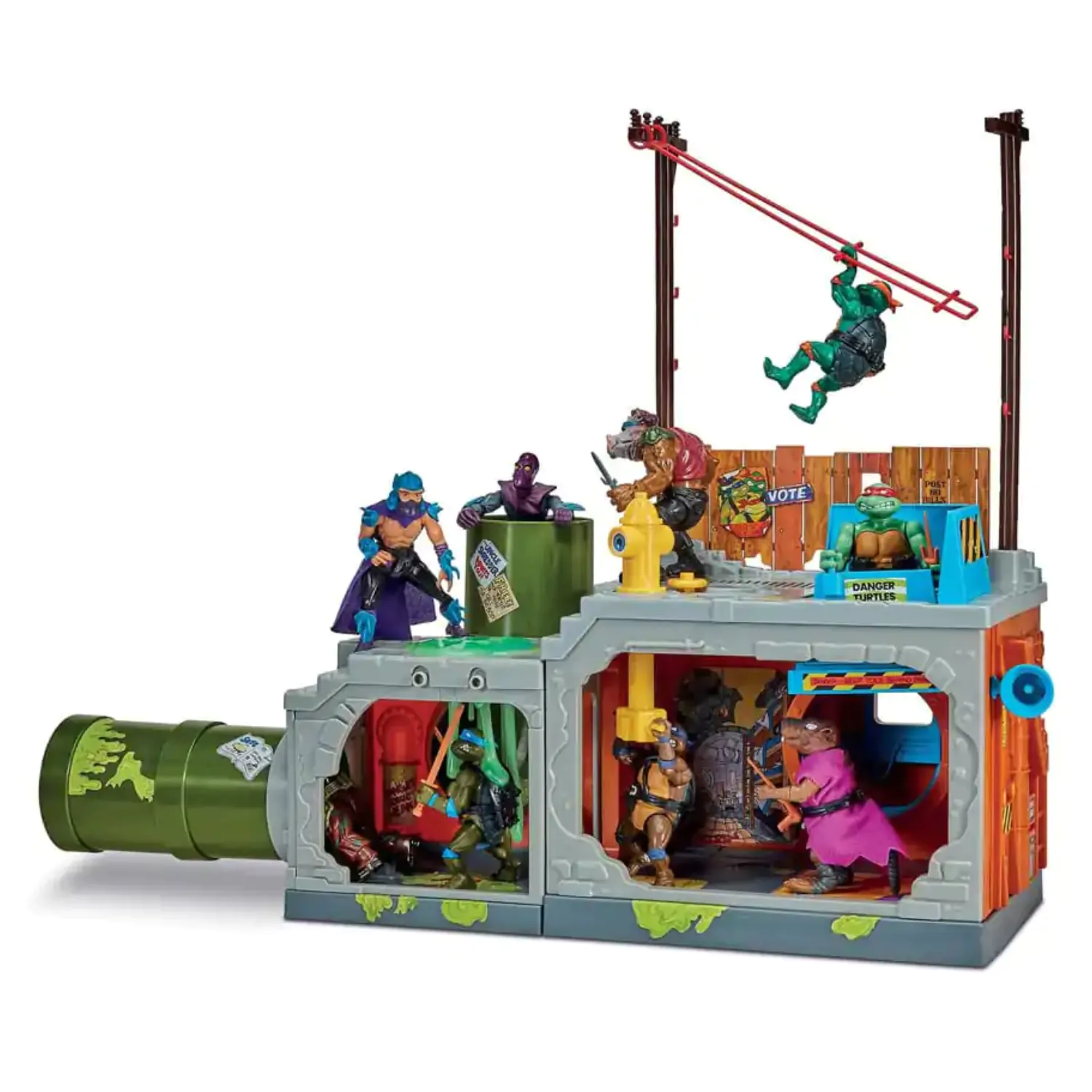 Teenage Mutant Ninja Turtles Building Secret Sewer Lid Playset Mutant Module 30 cm herní set fotografii produktu