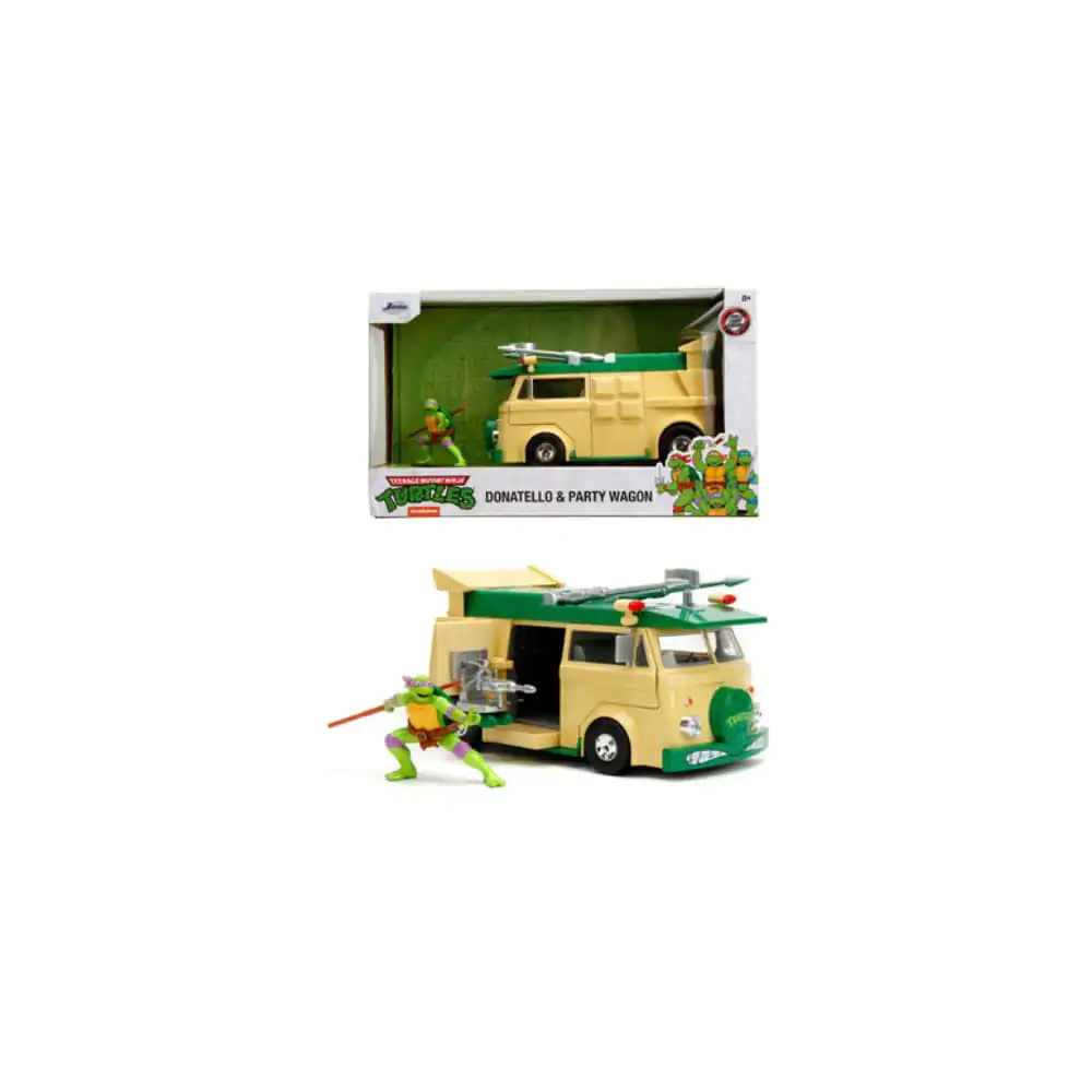 Teenage Mutant Ninja Turtles Diecast model 1/24 Donatello & Party Wagon fotografii produktu