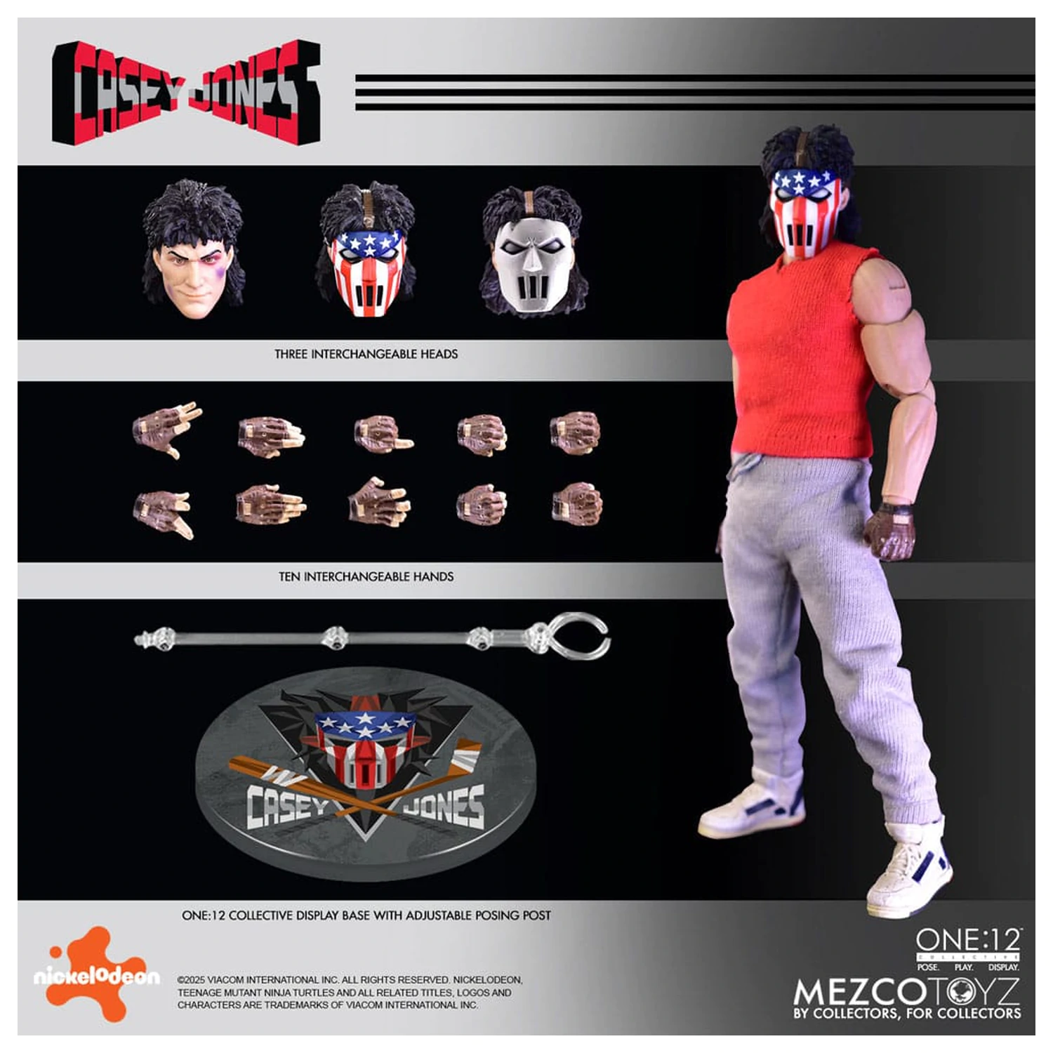 Teenage Mutant Ninja Turtles Figurka 1/12 Casey Jones 17 cm fotografii produktu