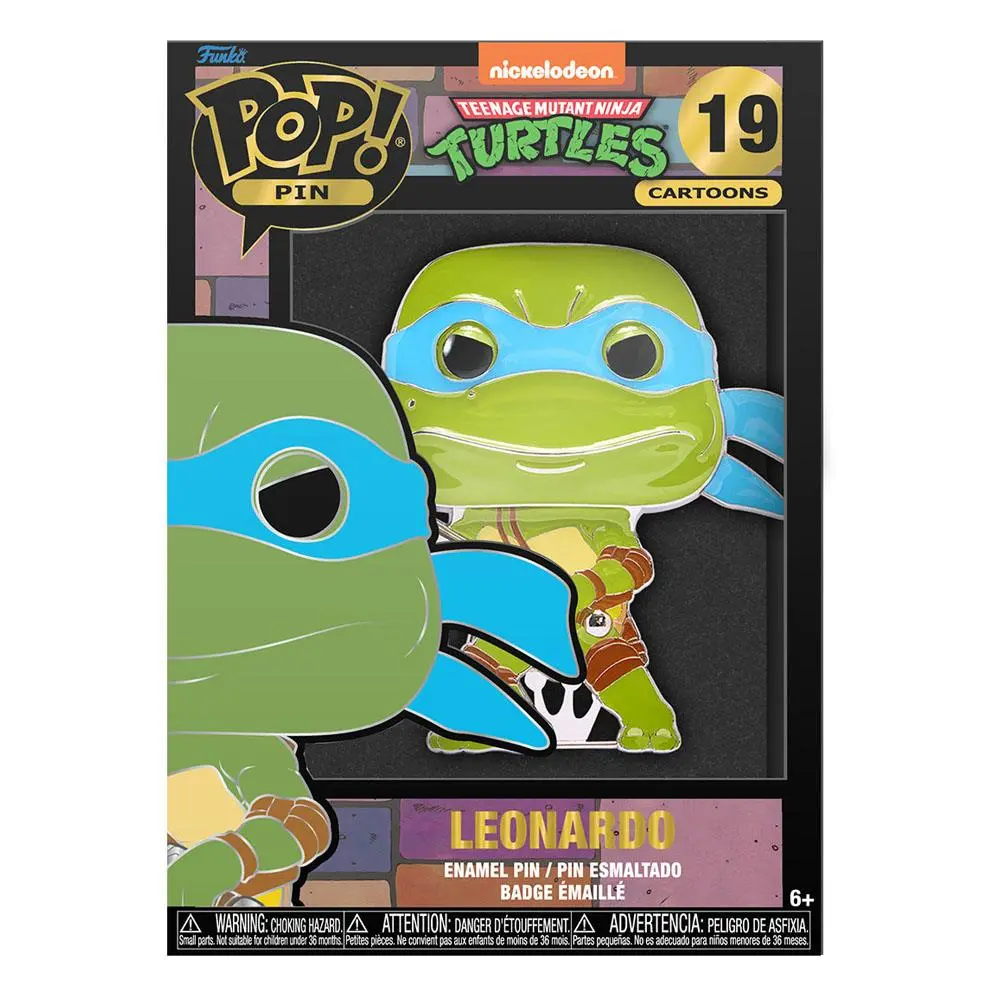 Teenage Mutant Ninja Turtles POP! Smaltovaný odznak Leonardo 10 cm fotografii produktu