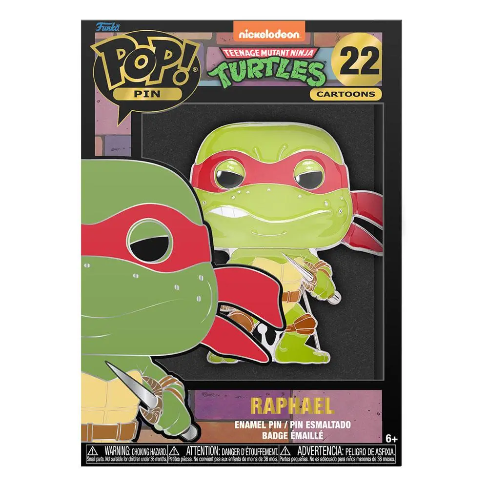 Teenage Mutant Ninja Turtles POP! Smaltovaný odznak Raphael 10 cm fotografii produktu