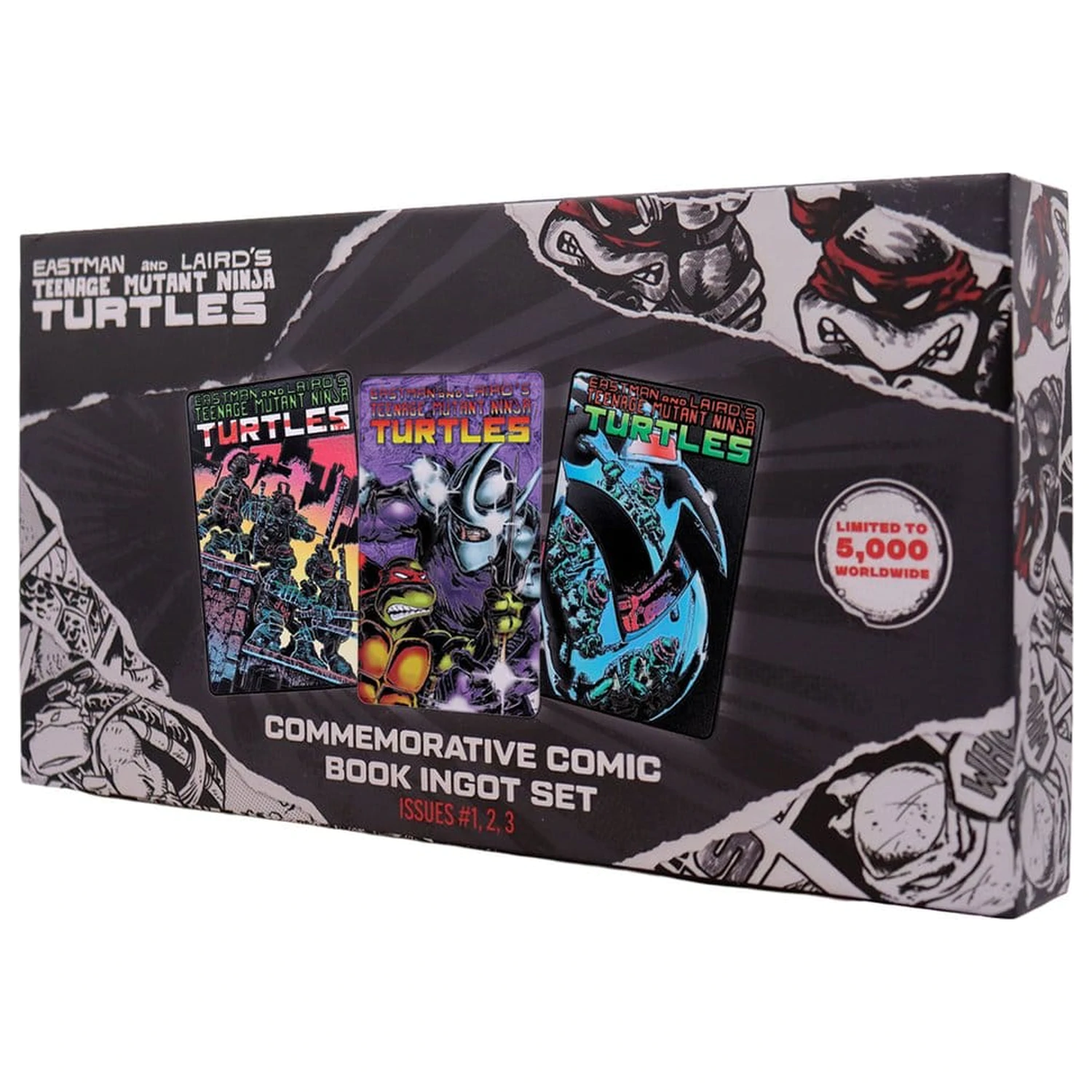 Teenage Mutant Ninja Turtles Ingot Set of Three Comic Book Cover Ingots Limited Edition fotografii produktu