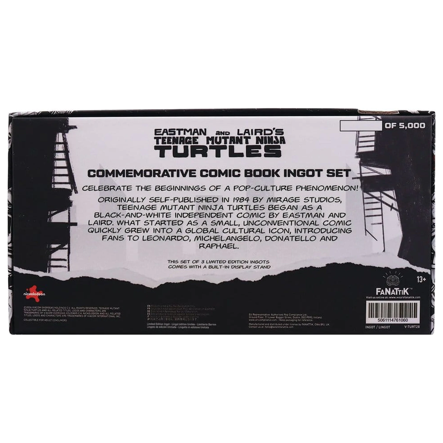 Teenage Mutant Ninja Turtles Ingot Set of Three Comic Book Cover Ingots Limited Edition fotografii produktu