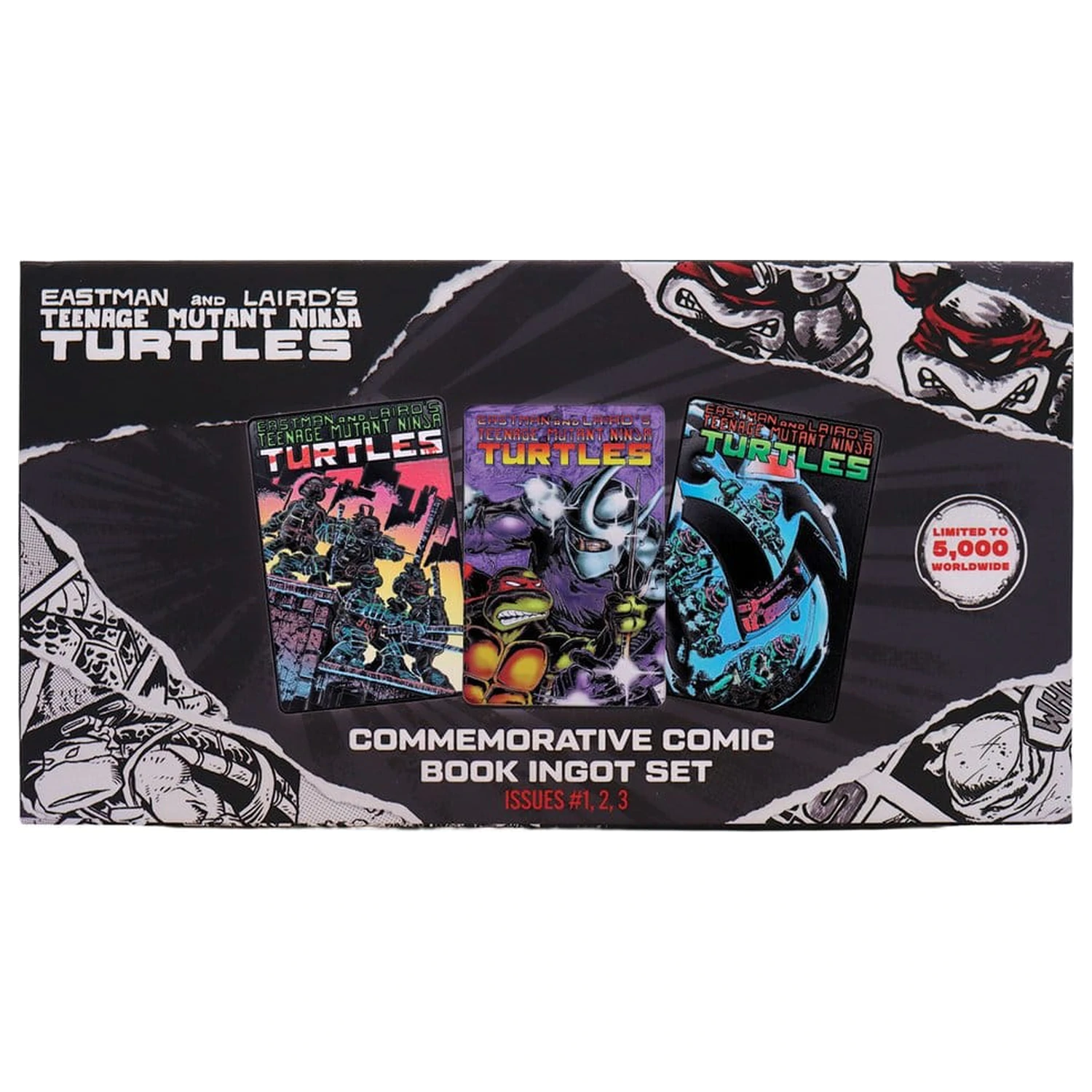 Teenage Mutant Ninja Turtles Ingot Set of Three Comic Book Cover Ingots Limited Edition fotografii produktu