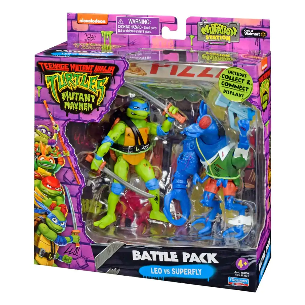 Teenage Mutant Ninja Turtles akční figurky Leonardo vs. Super Fly 11 cm fotografii produktu