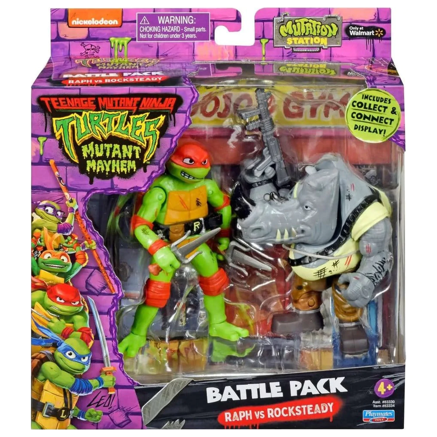 Teenage Mutant Ninja Turtles: Mutant Mayhem Battle Pack Akční figurky Raphael vs. Rocksteady 11 cm fotografii produktu