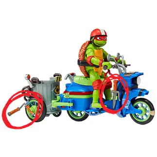 Teenage Mutant Ninja Turtles: Mutant Mayhem Akční figurka Raphael & Scooter se sajdkárou 11 cm fotografii produktu