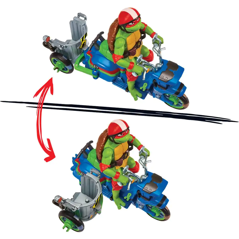 Teenage Mutant Ninja Turtles: Mutant Mayhem Akční figurka Raphael & Scooter se sajdkárou 11 cm fotografii produktu