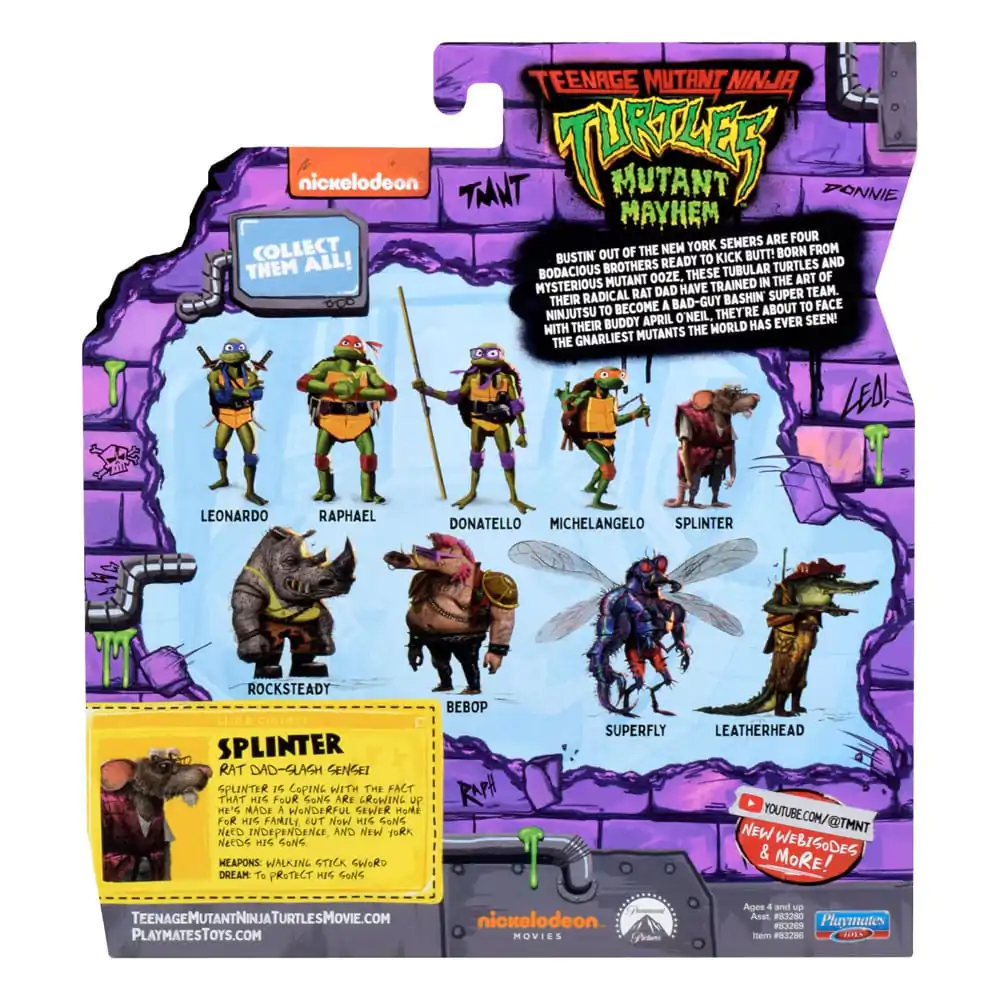 Teenage Mutant Ninja Turtles: Mutant Mayhem Akční figurka Splinter 10 cm fotografii produktu