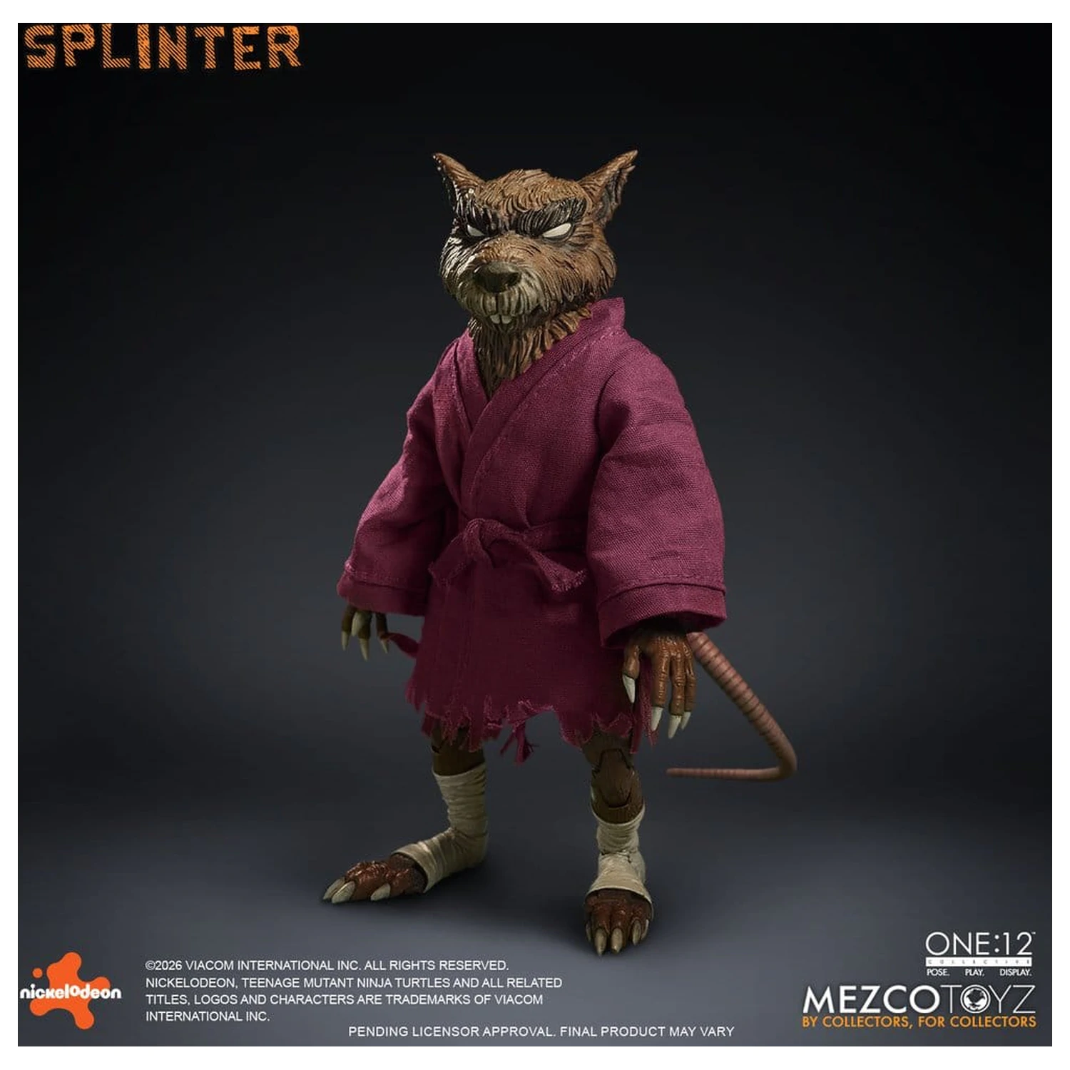 Teenage Mutant Ninja Turtles One:12 Collective akční figurka 1/12 Splinter 17 cm fotografii produktu
