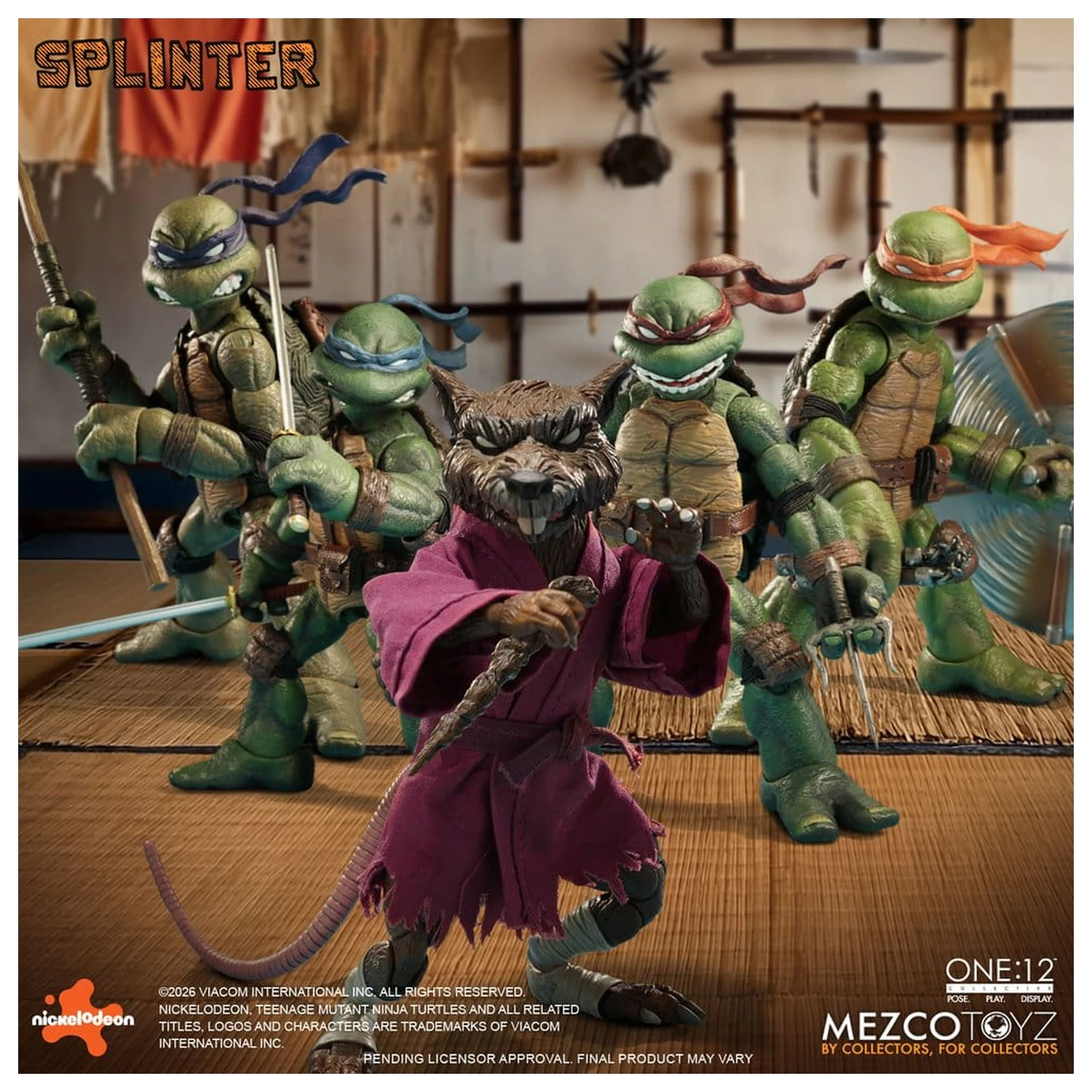 Teenage Mutant Ninja Turtles One:12 Collective akční figurka 1/12 Splinter 17 cm fotografii produktu