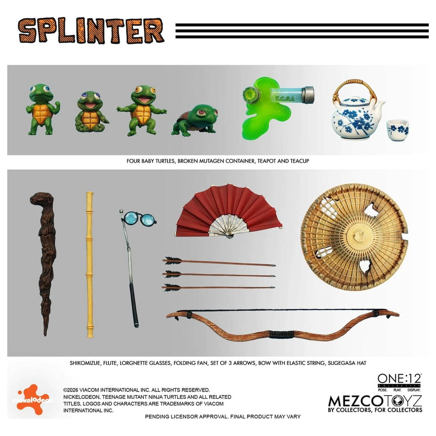 Teenage Mutant Ninja Turtles One:12 Collective akční figurka 1/12 Splinter 17 cm fotografii produktu