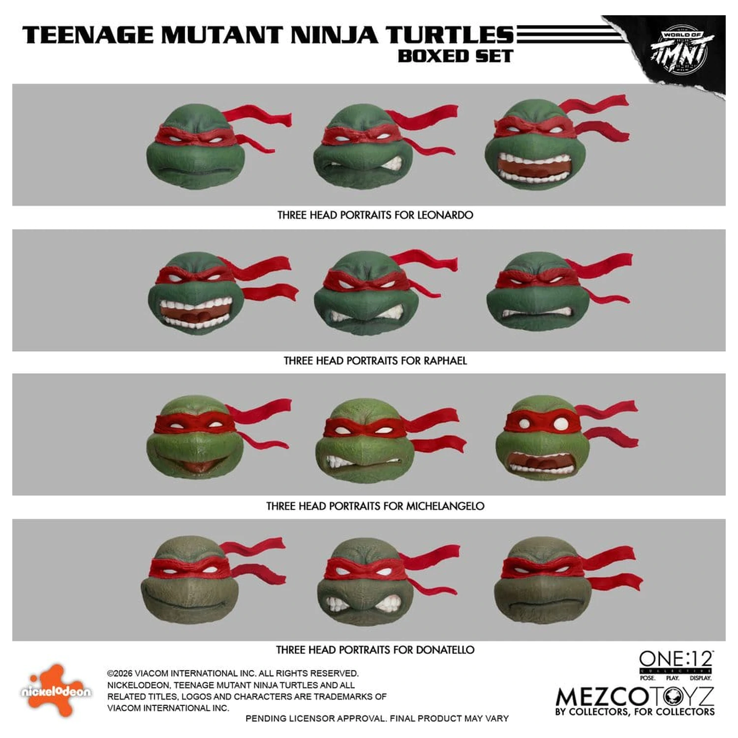Teenage Mutant Ninja Turtles One:12 Collective akční figurky 1/12 boxovaný set 17 cm fotografii produktu