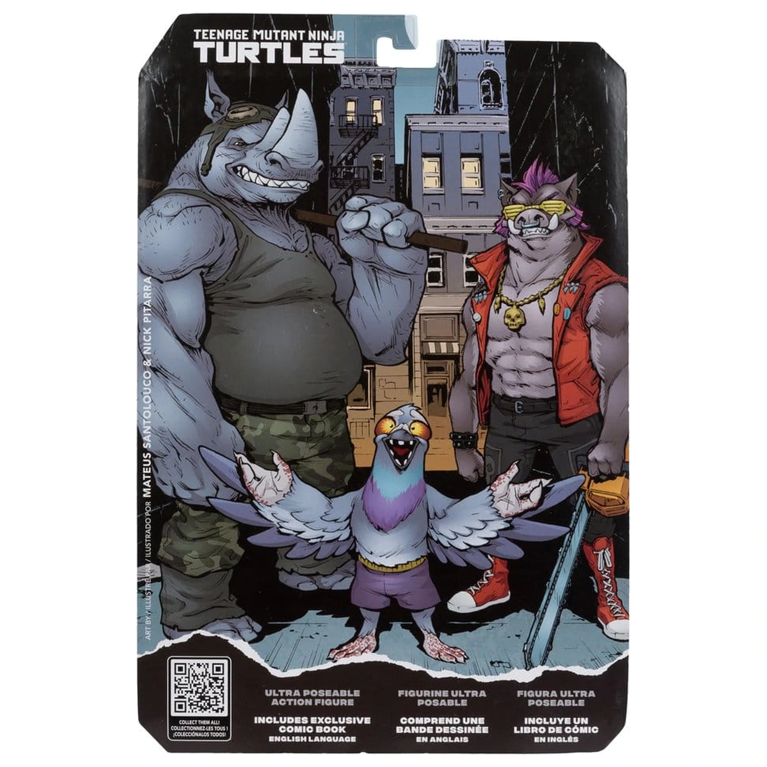 Teenage Mutant Ninja Turtles Page Punchers akční figurka Rocksteady 17 cm fotografii produktu