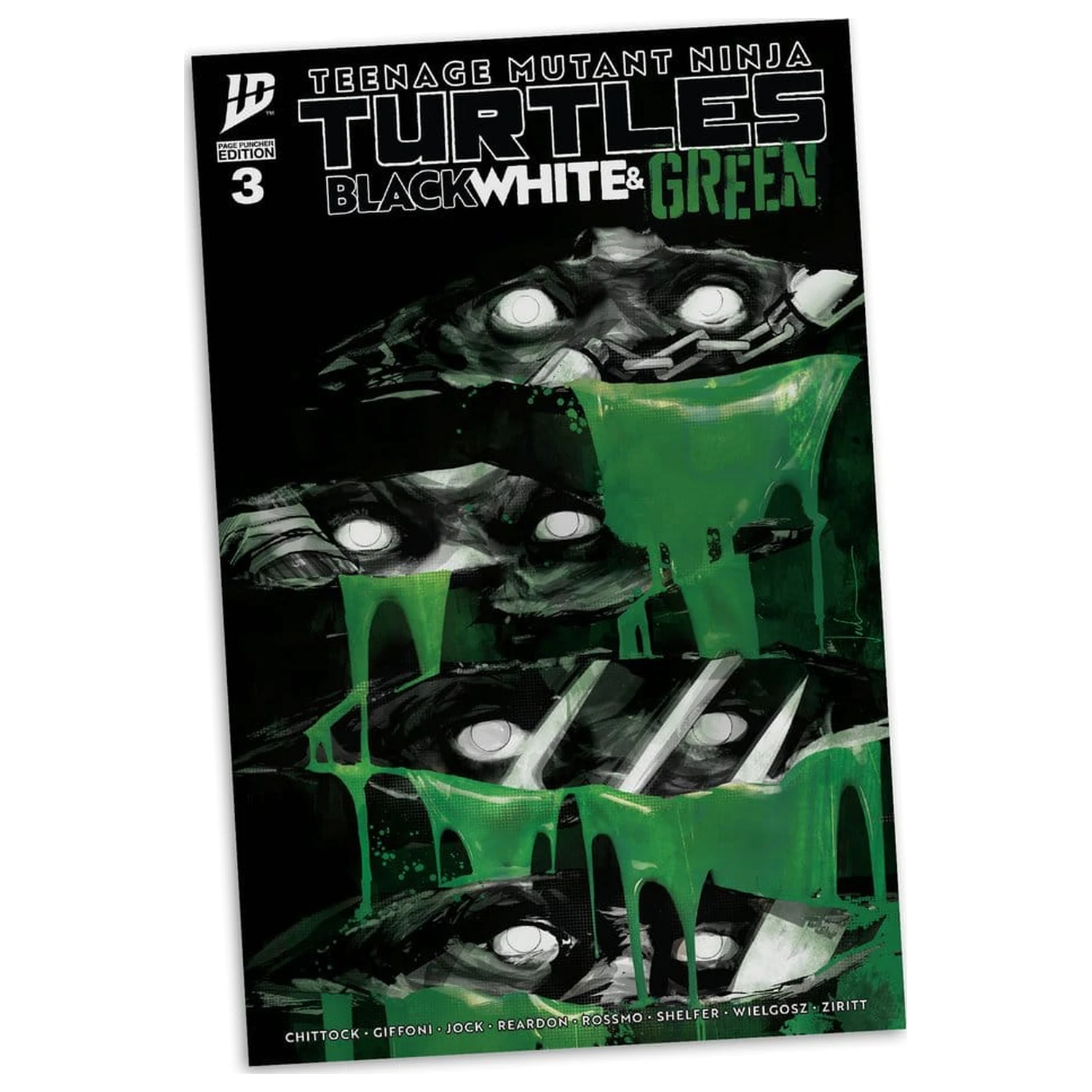 Teenage Mutant Ninja Turtles Page Punchers Akční figurka (černá bílá a zelená) (Red Platinum Edition) 13 cm fotografii produktu