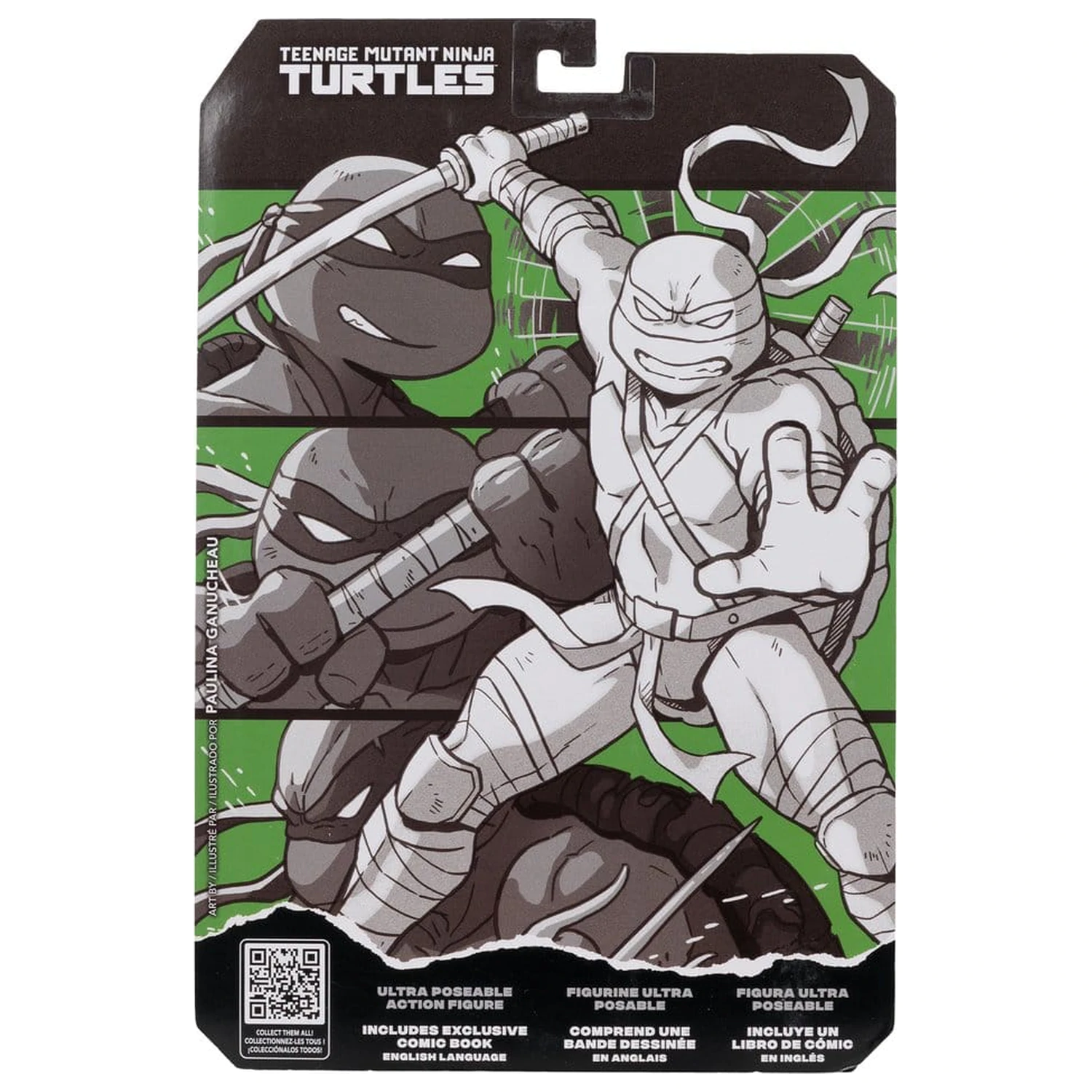 Teenage Mutant Ninja Turtles Page Punchers Akční figurka Leonardo (Černo-bílo-zelený) (Red Platinum Edition) 13 cm fotografii produktu