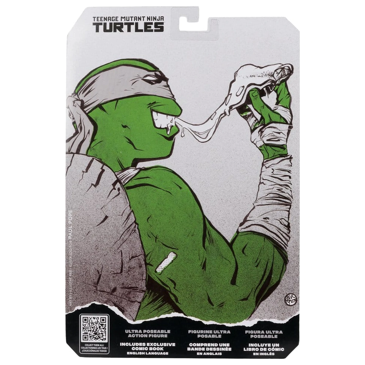 Teenage Mutant Ninja Turtles Page Punchers akční figurka Michelangelo (černo-bílá a zelená) (Red Platinum Edition) 13 cm fotografii produktu