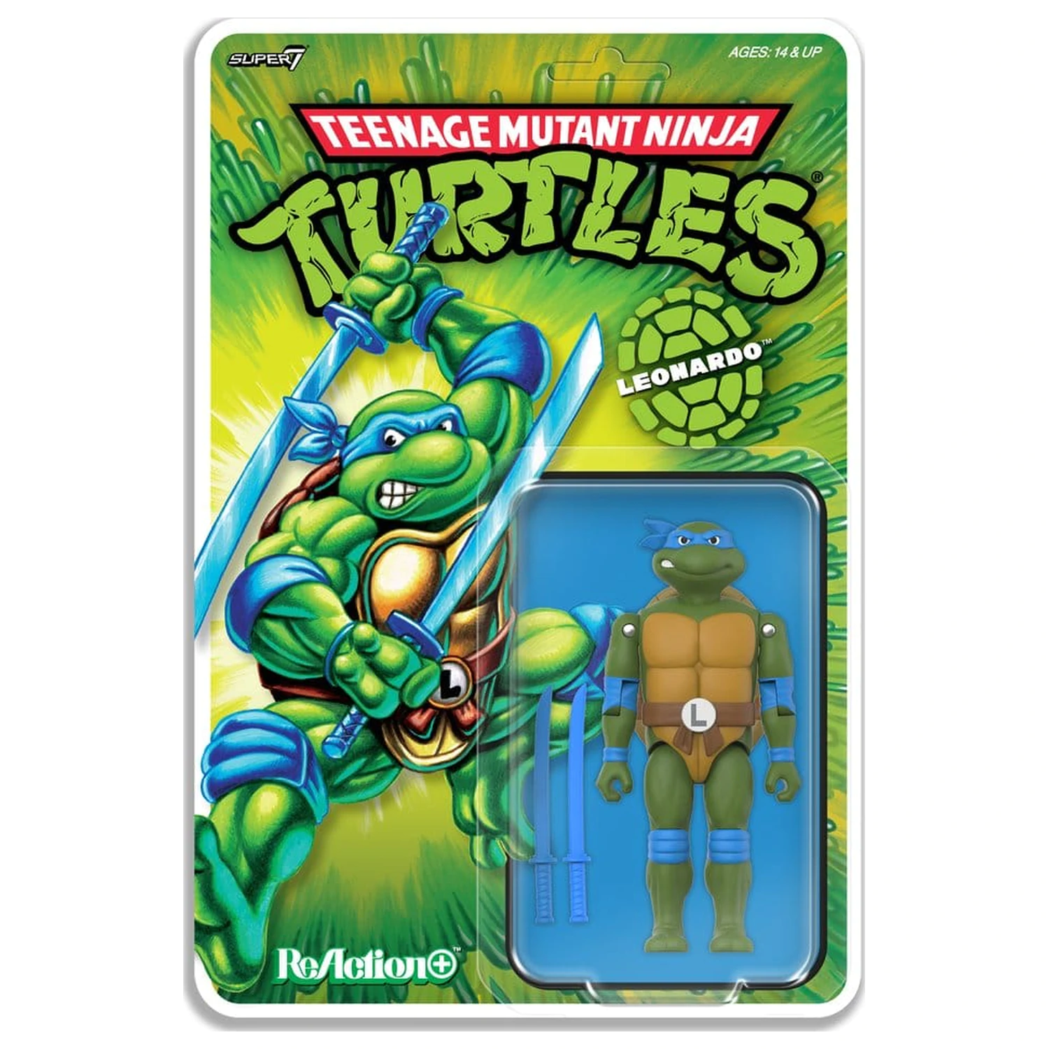 Teenage Mutant Ninja Turtles ReAction+ Akční figurka Wave 02 Leonardo fotografii produktu