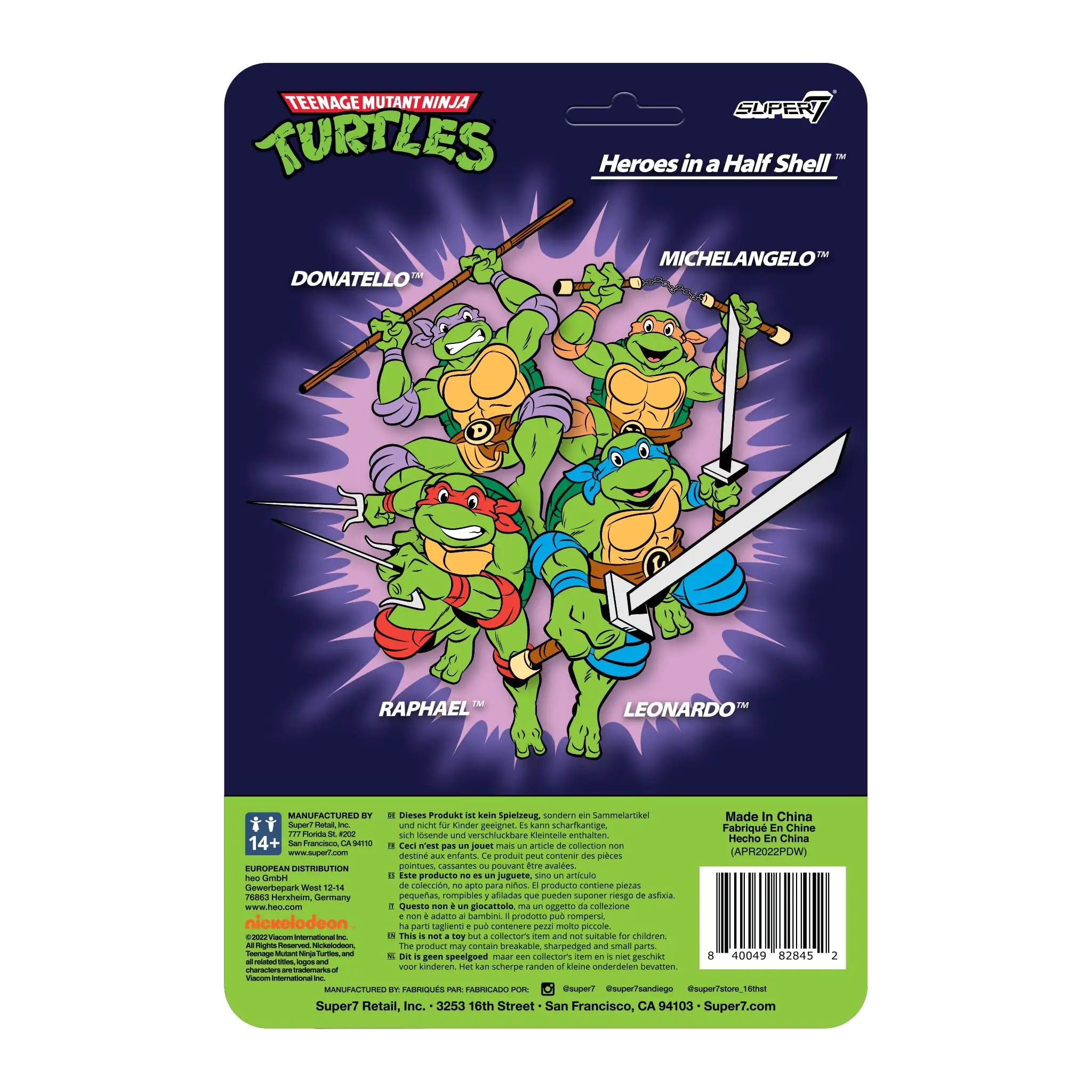 Teenage Mutant Ninja Turtles ReAction akční figurka Donatello 10 cm fotografii produktu