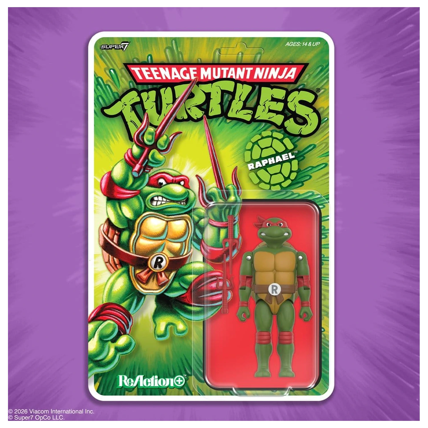 Teenage Mutant Ninja Turtles ReAction+ Akční figurka Wave 01 Raphael fotografii produktu