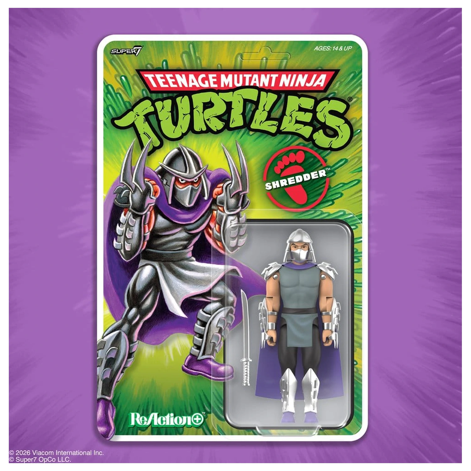 Teenage Mutant Ninja Turtles ReAction+ akční figurka Wave 01 Shredder fotografii produktu