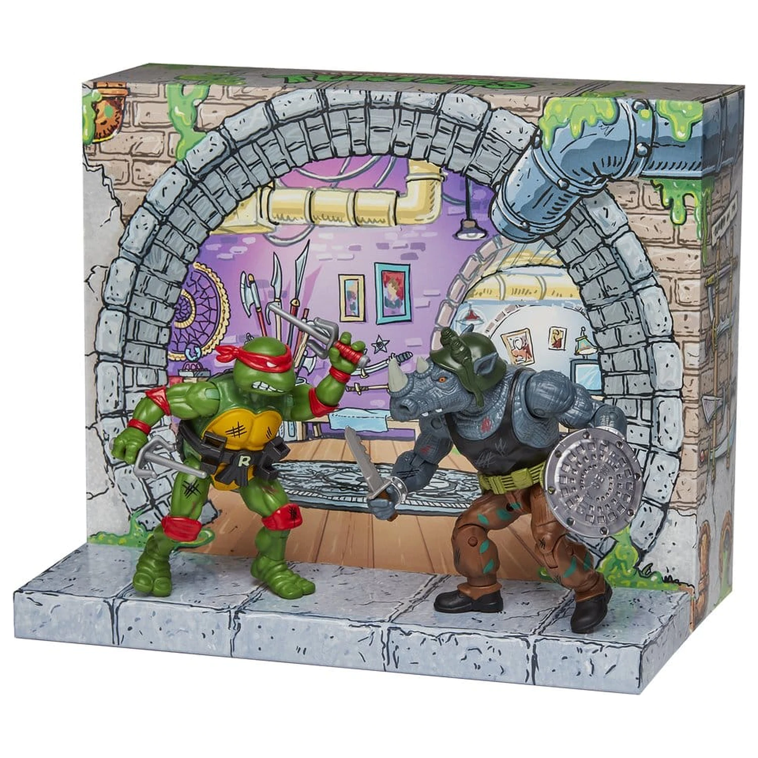 Teenage Mutant Ninja Turtles: Remastered akční figurky Raphael vs. Rocksteady fotografii produktu