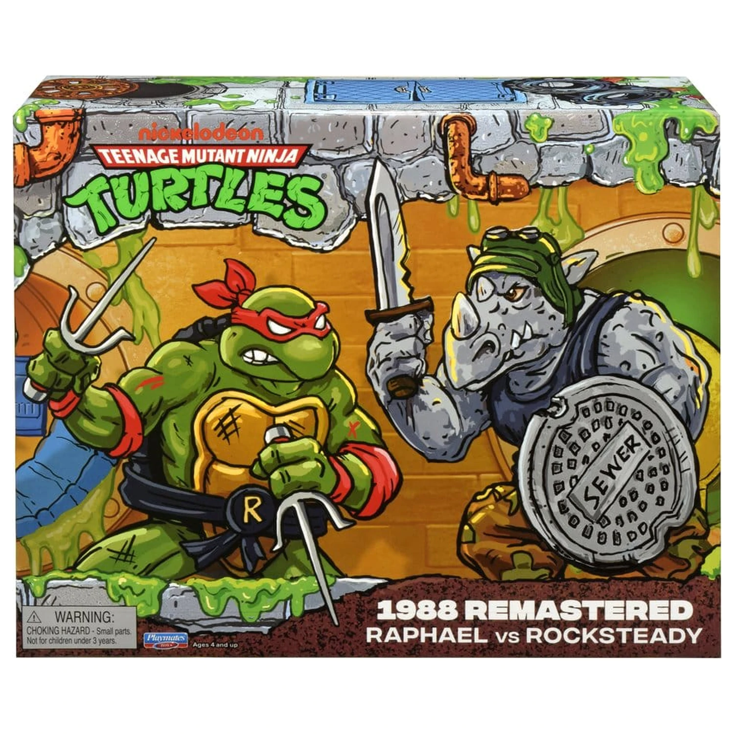 Teenage Mutant Ninja Turtles: Remastered akční figurky Raphael vs. Rocksteady fotografii produktu