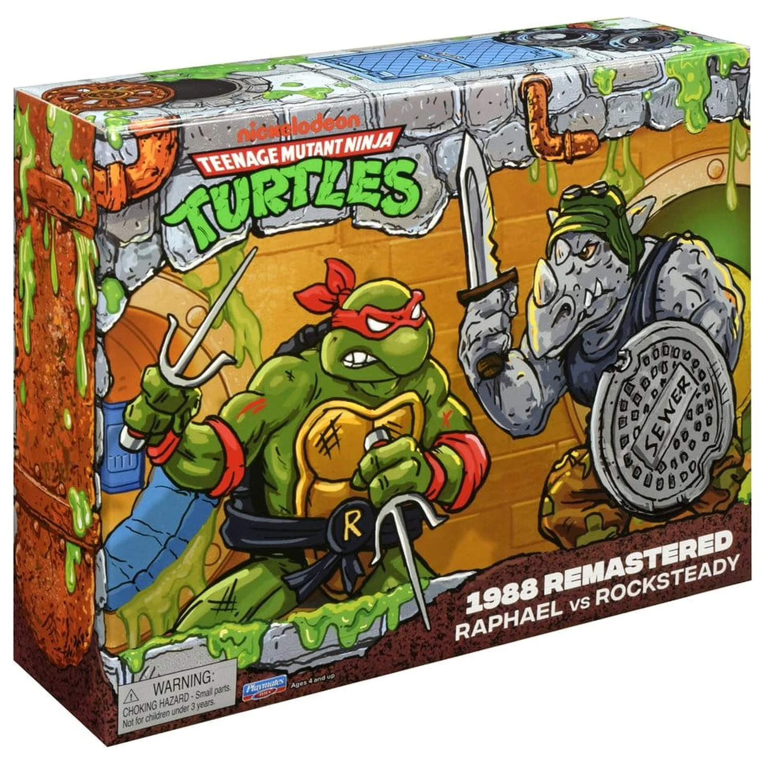 Teenage Mutant Ninja Turtles: Remastered akční figurky Raphael vs. Rocksteady fotografii produktu
