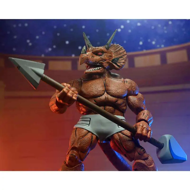 Teenage Mutant Ninja Turtles Triceraton Gladiator figurka 18 cm fotografii produktu